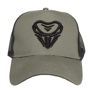 The Viper – CAP 2 color – Black on armygreen 3D embroidered