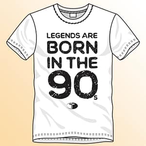 T-Spoon – T-shirt, white, Legends are born in the 90s