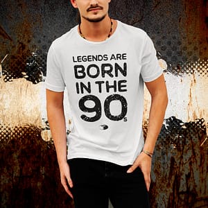 T-Spoon – T-shirt, white, Legends are born in the 90s