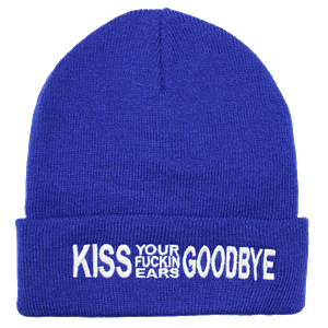 Charly Lownoise & Mental Theo – Beanie Kiss Your Fucking Ears Goodbye (white embroidered)