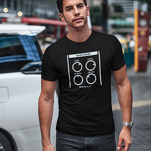 #KNOBWEAR – T-shirt BASSDRUM, white print