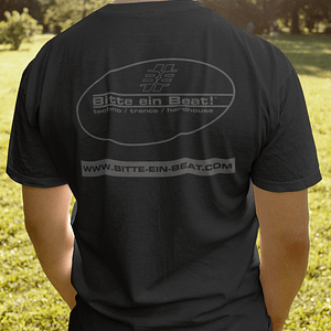 BITTE-EIN-BEAT! – T-shirt with outline logo, anthracite print