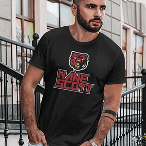 KANE SCOTT – T-shirt with bear logo, 4 color print