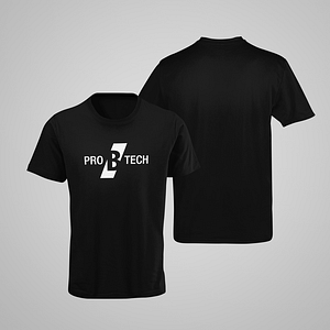 PRO B TECH – black T-shirt,  with large logo