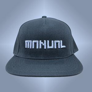 Manual Music – CAP snapback – White on grey 3D embroidered
