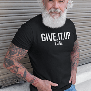 REMEMBER – T-shirt GIVE IT UP, white print