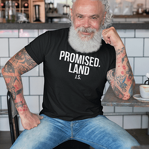 REMEMBER – T-shirt PROMISED LAND, white print