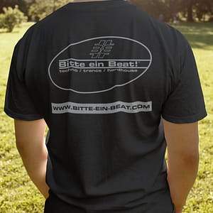 BITTE-EIN-BEAT! – T-shirt with outline logo, grey print