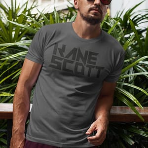KANE SCOTT – T-shirt with text logo, black print
