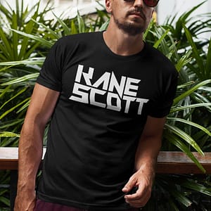 KANE SCOTT – T-shirt with text logo, white print