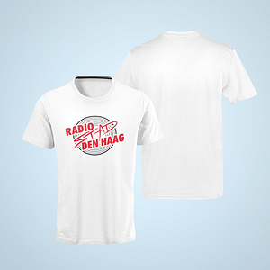 RSDH – white T-shirt, vinyl with logo in red