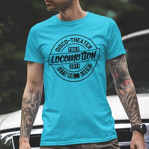 LOCOMOTION – T-shirt 1983 2011 / DIV. KLEUREN / zwarte opdruk