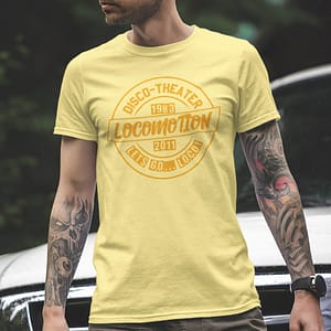 LOCOMOTION – T-shirt 1983 2011 / DIV. KLEUREN / oranje opdruk