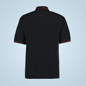 RSDH – black/red Polo shirt, logo embroidered in red