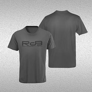 RDB – MEN grey T-shirt, logo in black