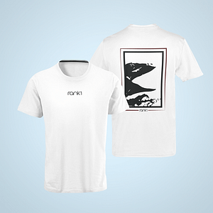 RANK1 – Black print chameleon – white t-shirt