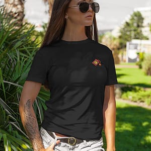 MAJOR IMPACT – T-shirt WOMEN with bomb on front, logo on the backside