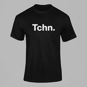 TCHN. – T-shirt with logo print in white