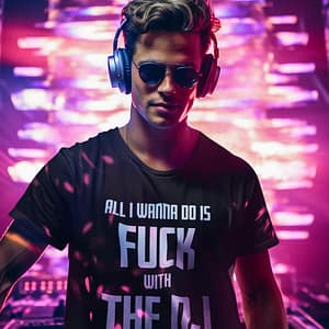 DJ GEAR – T-shirt MEN ‘Fuck with the DJ’ – G