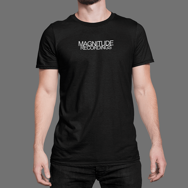 MAGNITUDE RECORDINGS - T-shirt with logo, white print 03