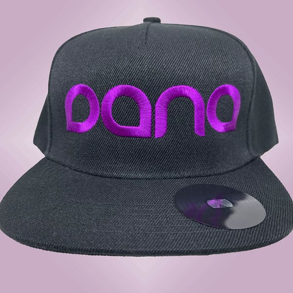 DANA cap snapback front BIG purple logo