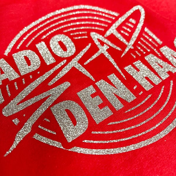 T-shirt women record with logo Radio Stad Den Haag in glitter