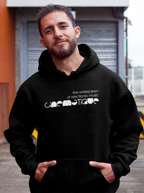 CINEMATIQUE - Hoodie black logo in white