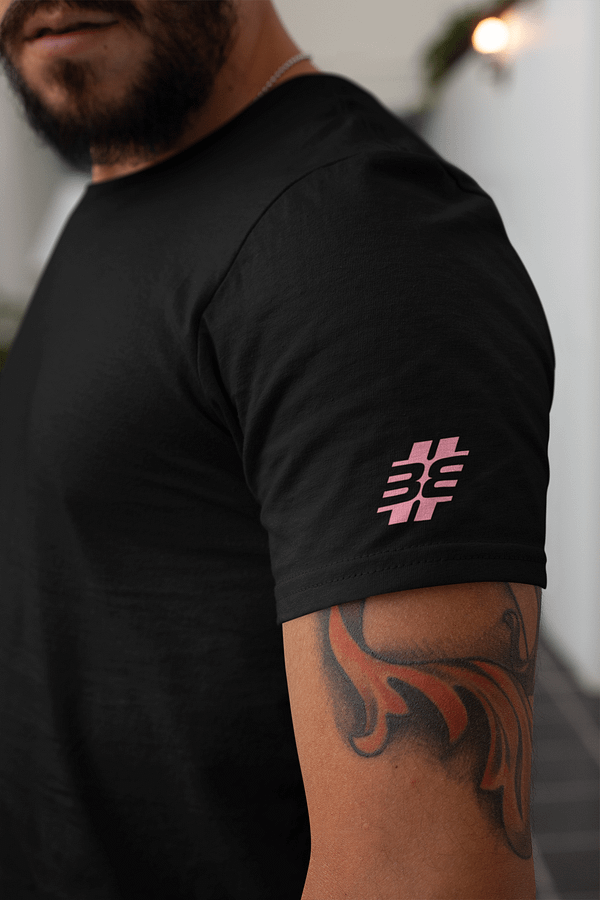 BITTE EIN BEAT t-shirt black SLEEVE medium pink