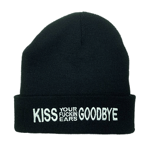 Charly Lownoise & Mental Theo – Beanie Kiss Your Fucking Ears Goodbye (white embroidered)