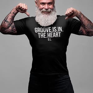 REMEMBER – T-shirt GROOVE IS IN THE HEART, white print