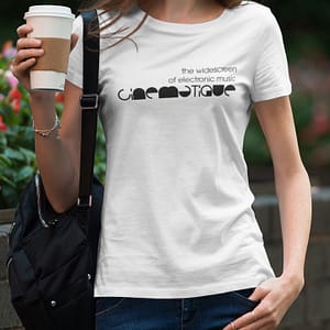 CINEMATIQUE – T-shirt female, logo in black, available in different colors