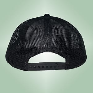 CHARLY LOWNOISE – Black snapback trucker cap – Logo embroidered in white