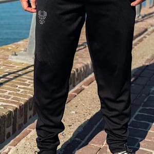 CHARLY LOWNOISE – Performance Jogging Pant with outline logo, white print