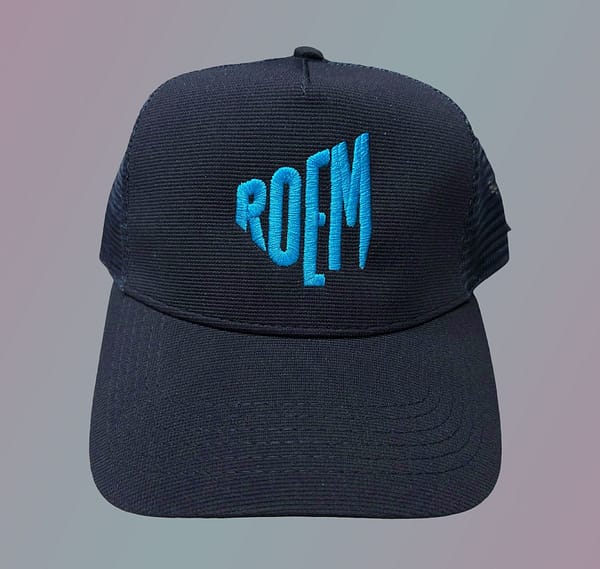 ROEM CAP donkerblauw met blauwe borduring