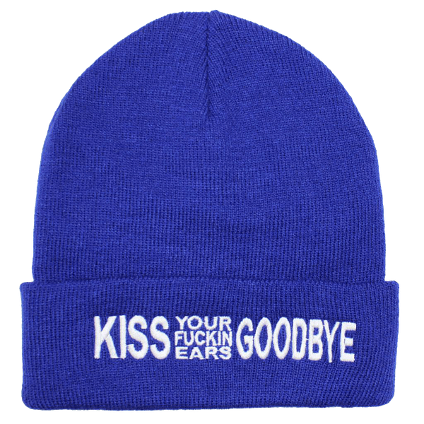 Charly Lownoise & Mental Theo - Beanie Kiss Your Fucking Ears Goodbye (white embroidered) - Image 2