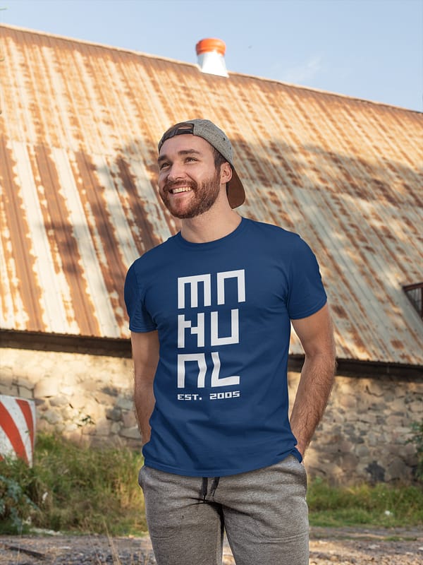 Manual Music - T-shirt navy , logo MANUAL EST. 2005 in white