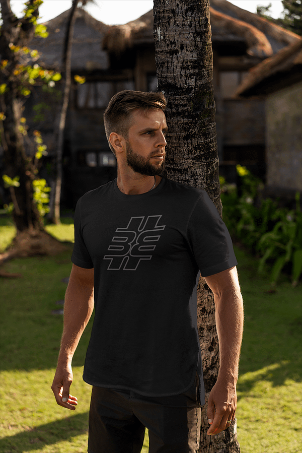 BITTE EIN BEAT t-shirt black FRONT anthraciet