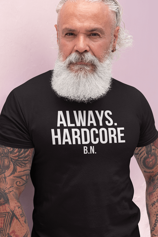 REMEMBER - T-shirt ALWAYS HARDCORE, white print