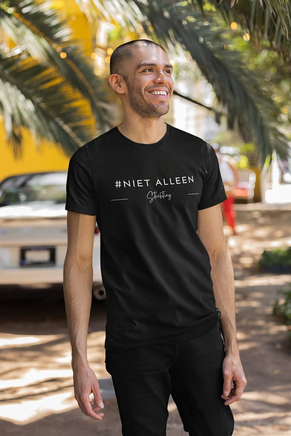 t-shirt stichting niet alleen